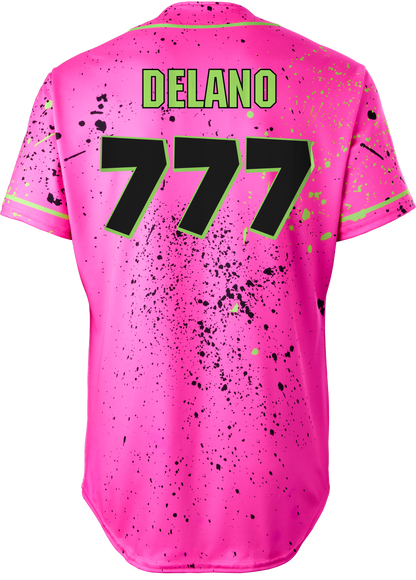 Party Animals Garett Delano #777 Evoshield Jersey - Pink Splatter Paint