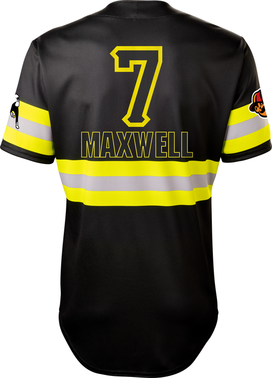 Firefighters Mason Maxwell #7 Evoshield Jersey - Black Reflective