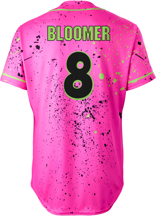 Party Animals Bryson Bloomer #8 Evoshield Jersey - Pink Splatter Paint