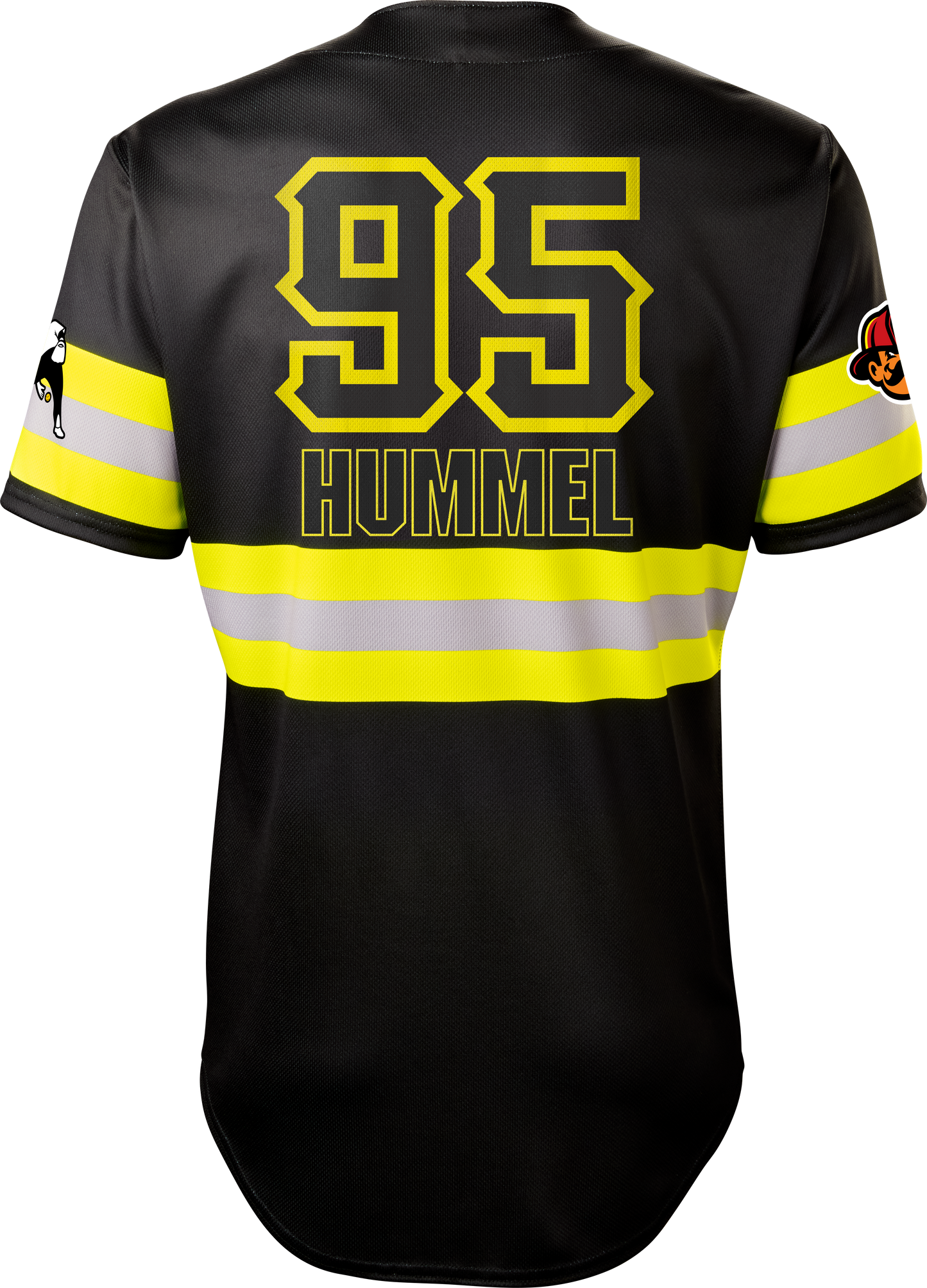 Firefighters Johnny Hummel #95 Evoshield Jersey - Black Reflective