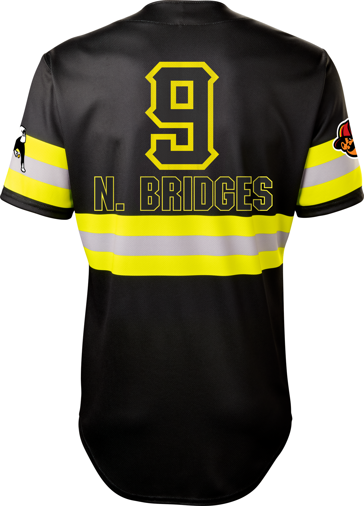 Firefighters Noah Bridges #9 Evoshield Jersey - Black Reflective