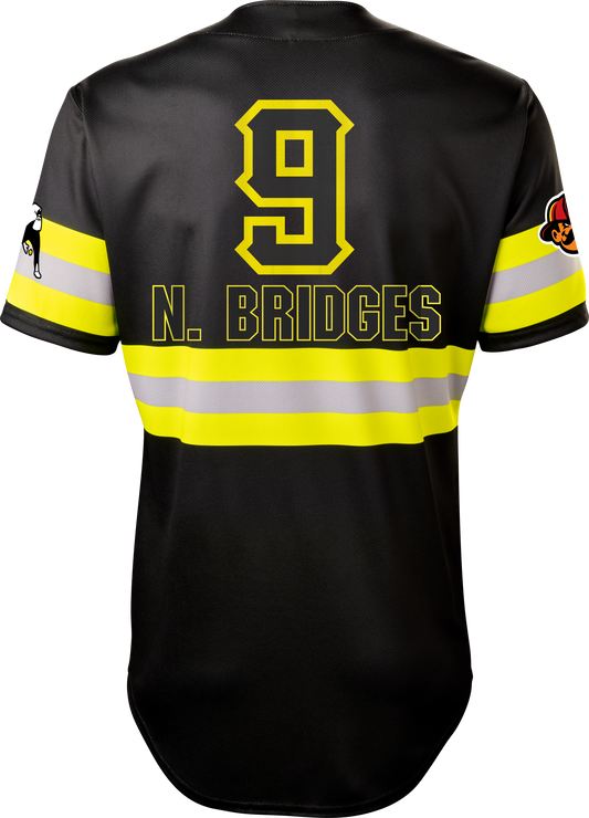 Firefighters Noah Bridges #9 Evoshield Jersey - Black Reflective