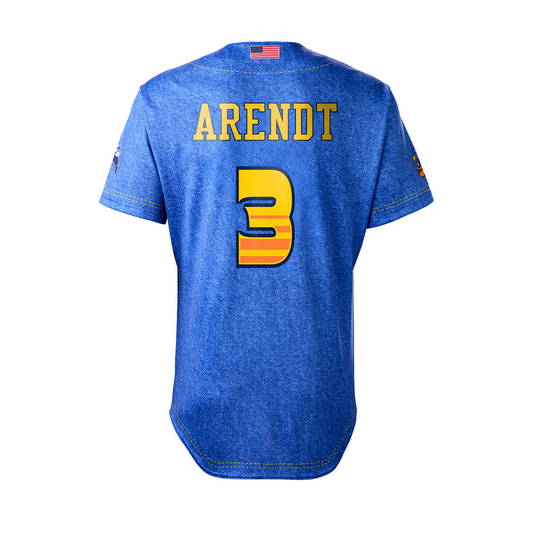 Tailgaters Jayson Arendt #3 Player Jersey - Denim