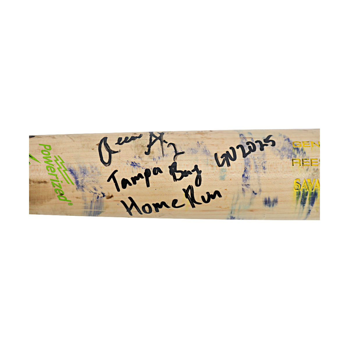 Reese Alexiades Savannah Bananas Autographed Inscribed LS I13M Home Run Bat from Tampa 3/15/25