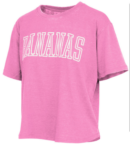 WOMEN'S Bananas Rockdale Puff Motley Mid Rise Tee