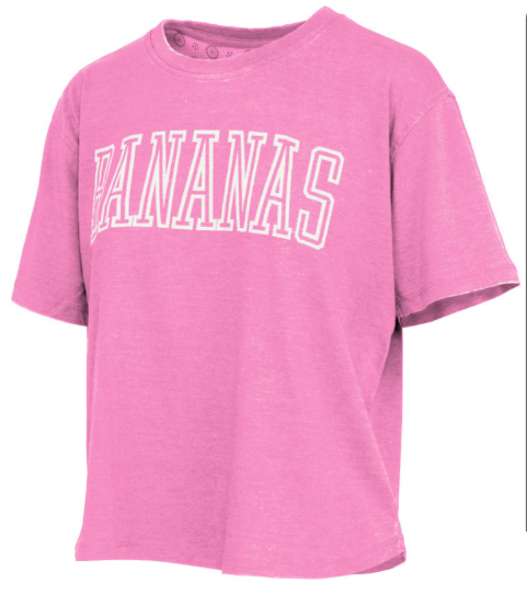 WOMEN'S Bananas Rockdale Puff Motley Mid Rise Tee