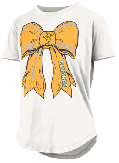 WOMEN'S Pressbox Bananas Bow HI-Lo Tee