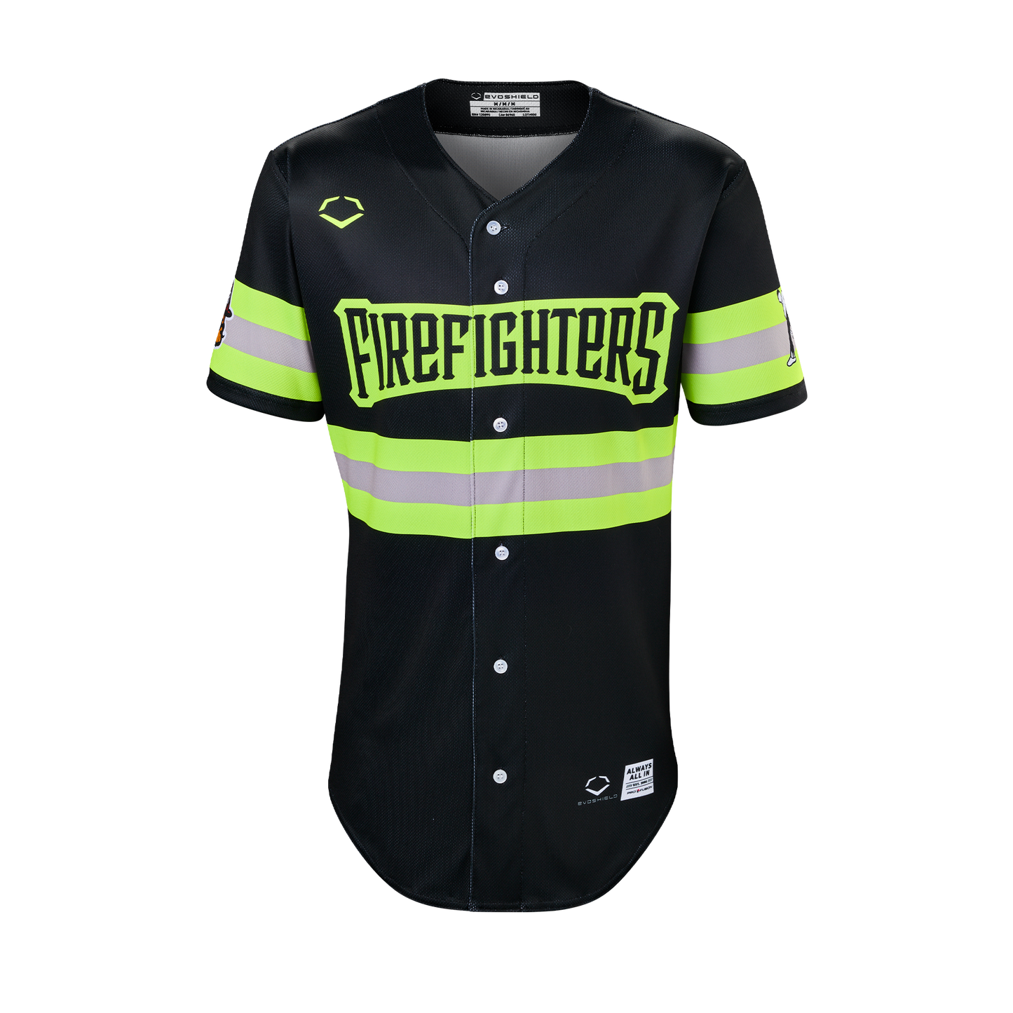 Youth Firefighters EvoShield BBCL Jersey - Black Reflective