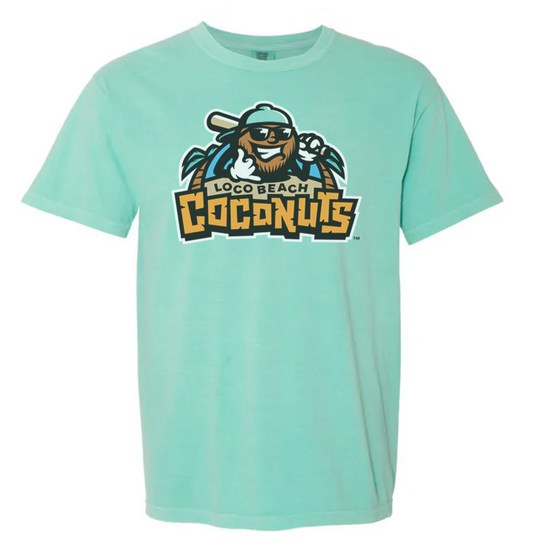 Coconuts Comfort Colors Primary Logo Tee - Mint