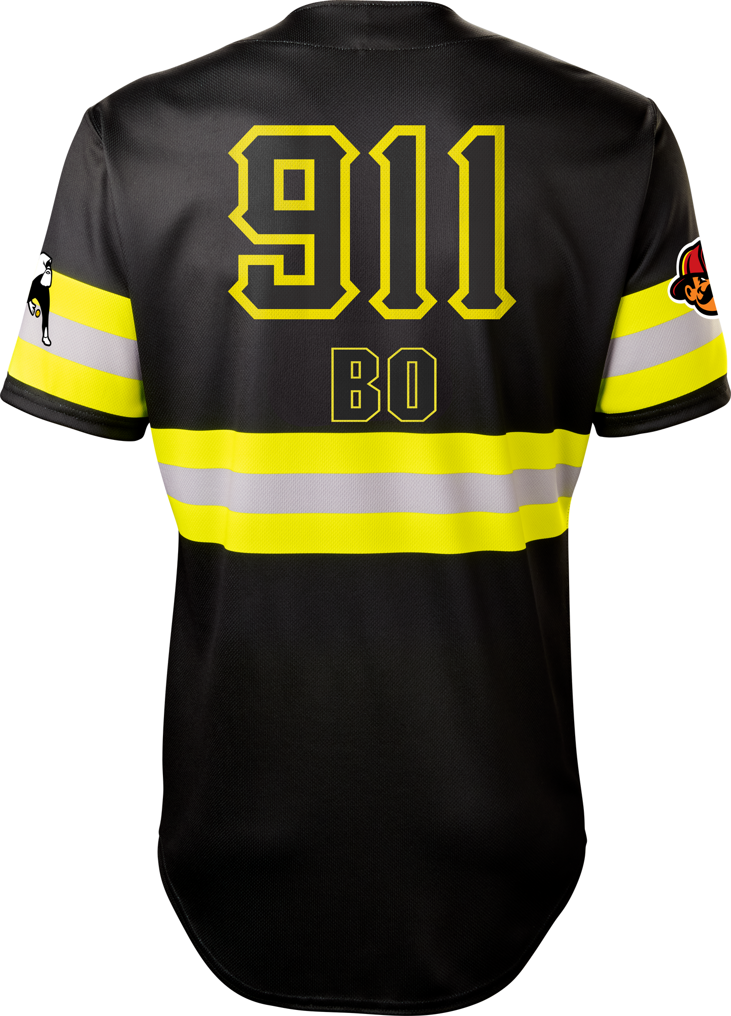 Firefighters BO #911 Evoshield Jersey - Black Reflective