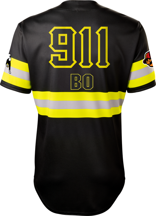 Firefighters BO #911 Evoshield Jersey - Black Reflective