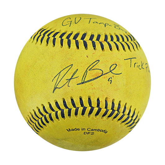 Dustin Baber Party Animals Autographed and Inscribed Game Used Banana Ball from 3/15/25 at Tampa - Bottom 7 Trick Play