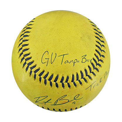 Dustin Baber Party Animals Autographed and Inscribed Game Used Banana Ball from 3/15/25 at Tampa - Bottom 7 Trick Play