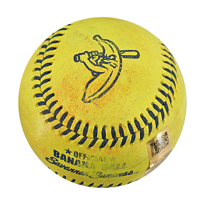 Dustin Baber Party Animals Autographed and Inscribed Game Used Banana Ball from 3/15/25 at Tampa - Bottom 7 Trick Play