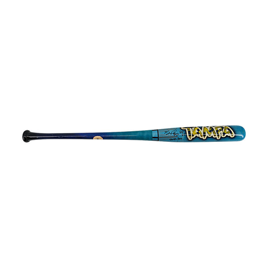 Bill LeRoy Savannah Bananas Autographed Inscribed Game Used Custom Tampa Art Bat from 3/15/25