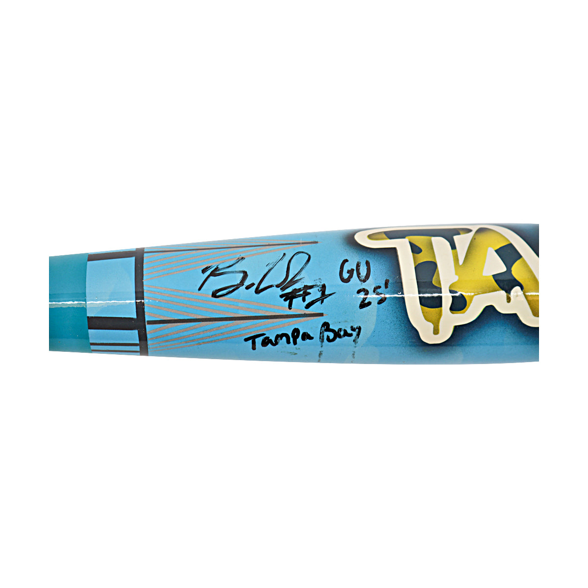 Bill LeRoy Savannah Bananas Autographed Inscribed Game Used Custom Tampa Art Bat from 3/15/25