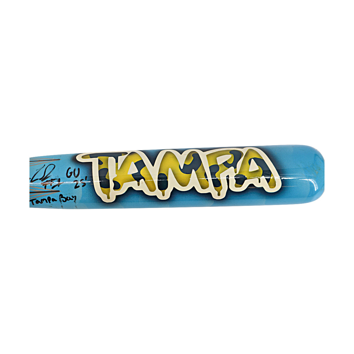 Bill LeRoy Savannah Bananas Autographed Inscribed Game Used Custom Tampa Art Bat from 3/15/25