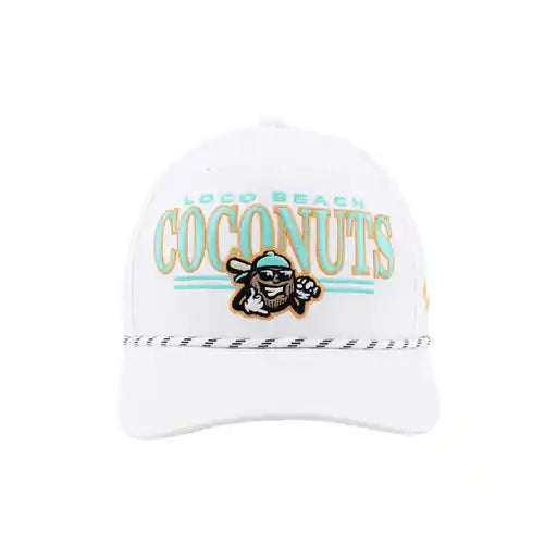 Coconuts Zephyr Birdie Adjustable Rope Hat - White