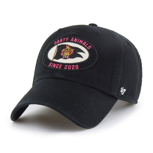 Party Animals '47 Brand Burgee Adjustable Clean Up Hat- Black