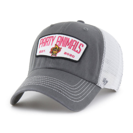 Party Animals '47 Brand Carver Adjustable Clean Up Hat- Grey