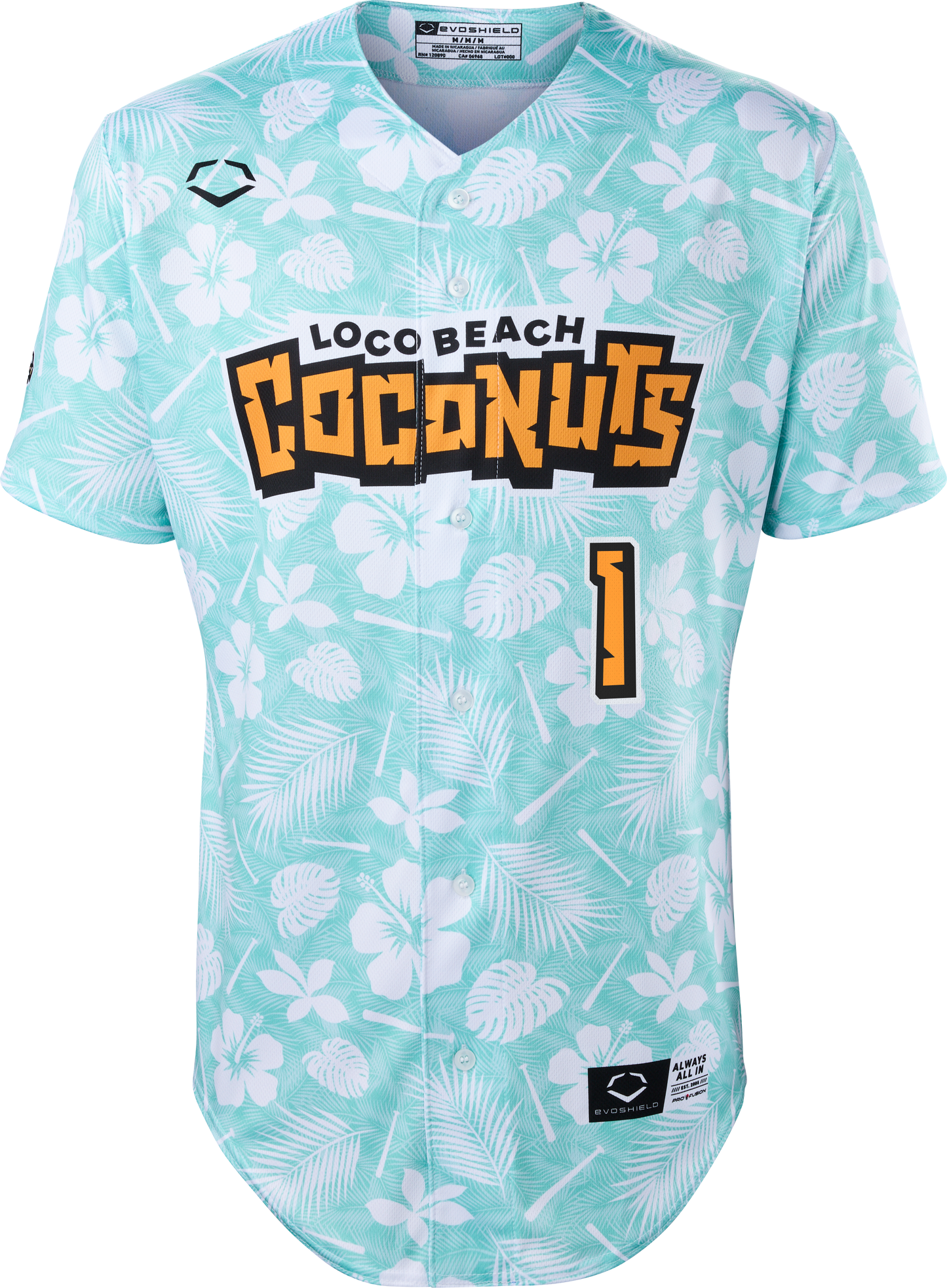 Coconuts Peyton Chatagnier #1 Evoshield Jersey - Floral