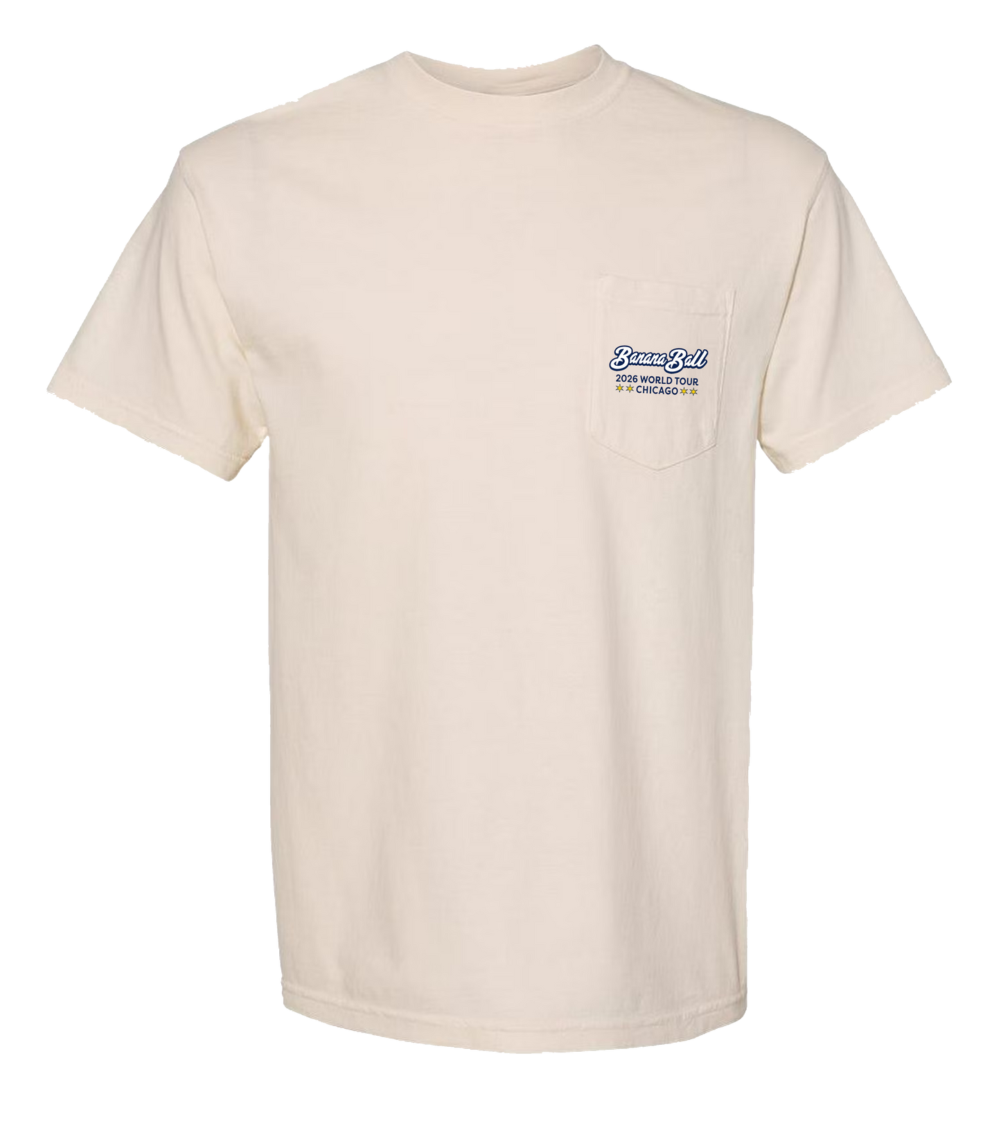 Banana Ball World Tour Chicago Comfort Colors Pocket Tee