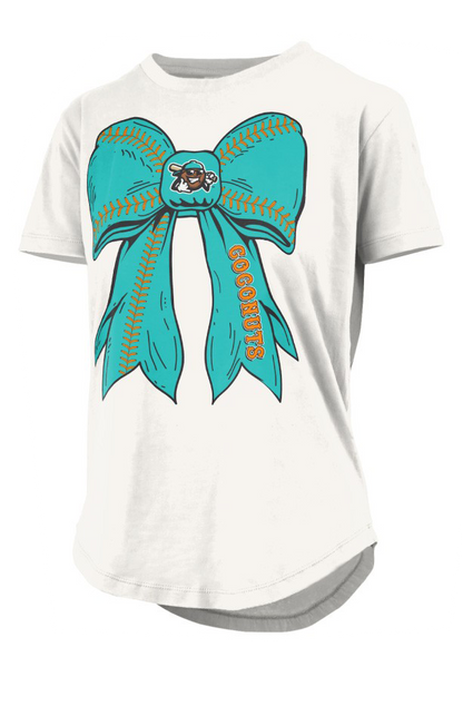 WOMEN'S Pressbox Coconuts Bow Hi-Lo Tee