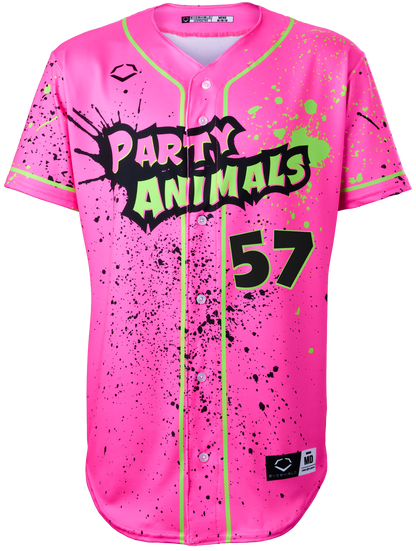 Party Animals Anthony Coromato #57 Evoshield Jersey - Pink Splatter Paint