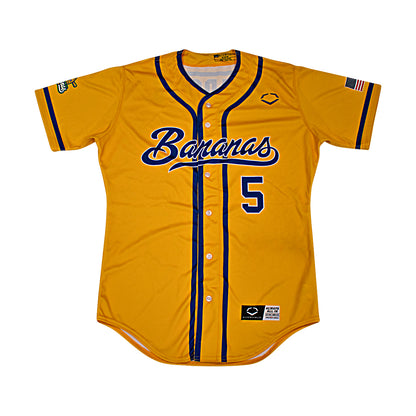 DR Meadows Autographed Game Worn Savannah Bananas Jersey from Fenway Park Game on 6/8/2024