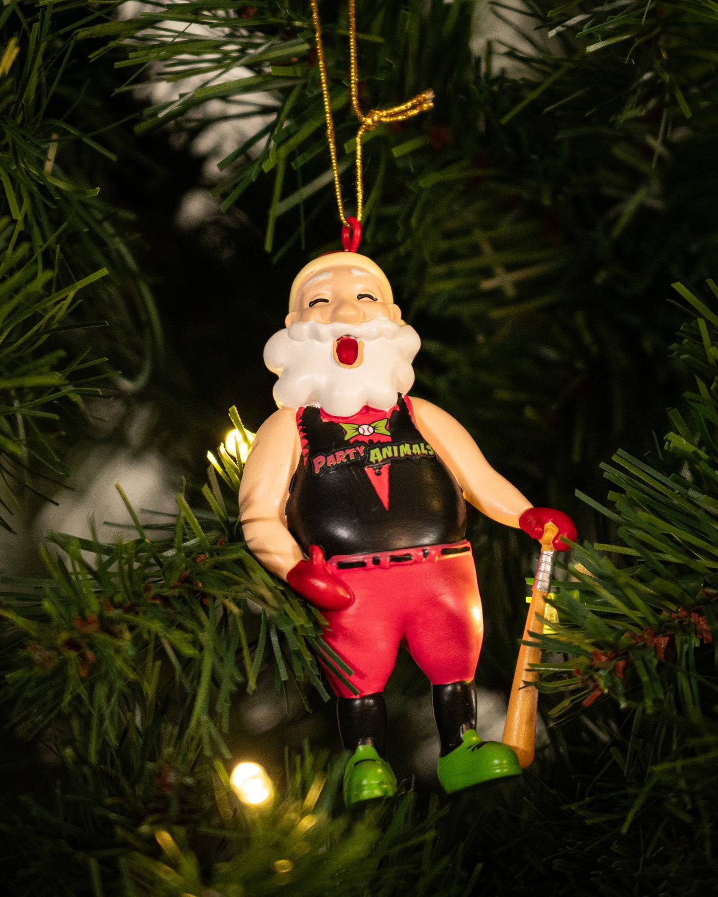 Party Animals Santa Ornament