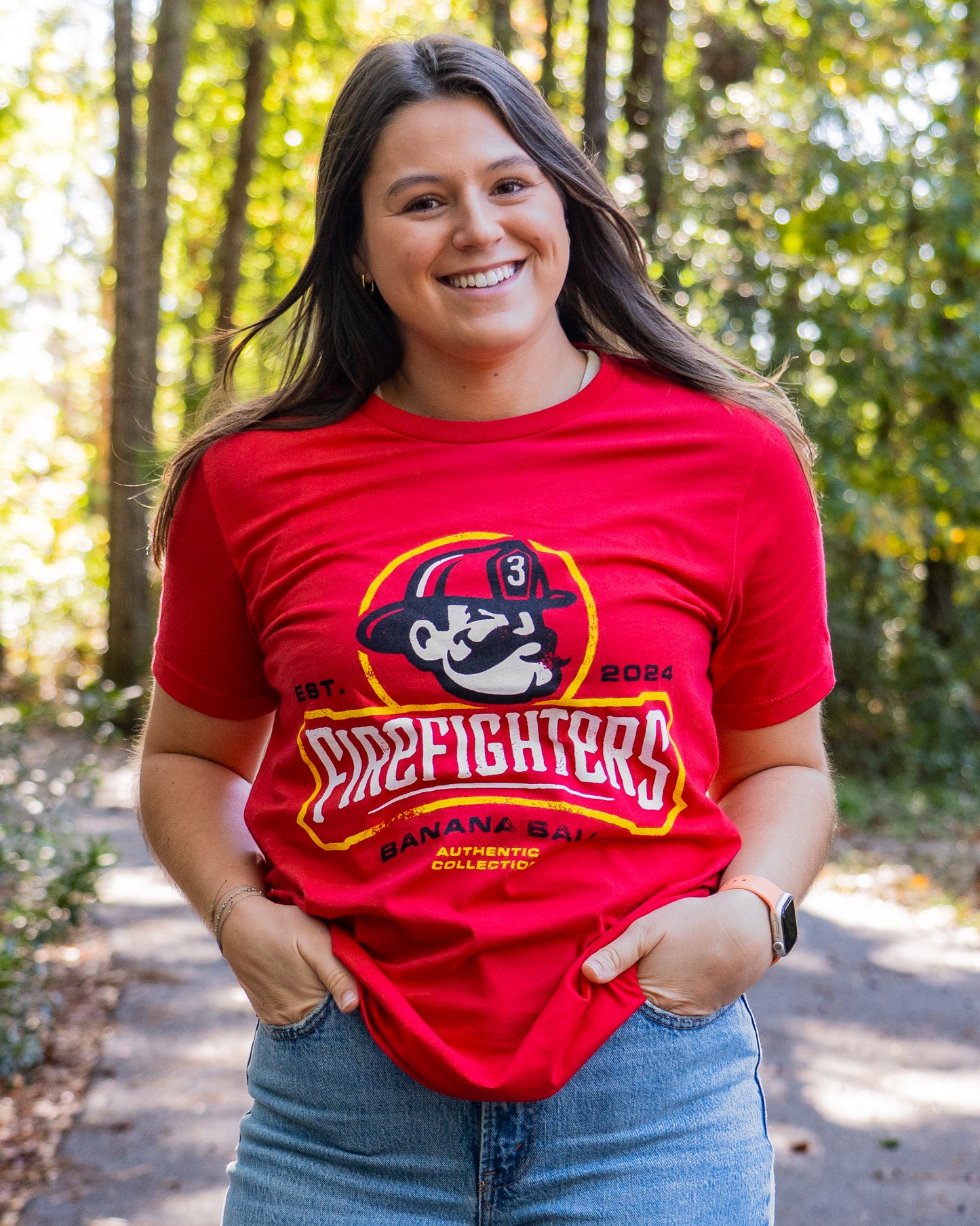 Firefighters Fighter Head Short Sleeve Tee - Red