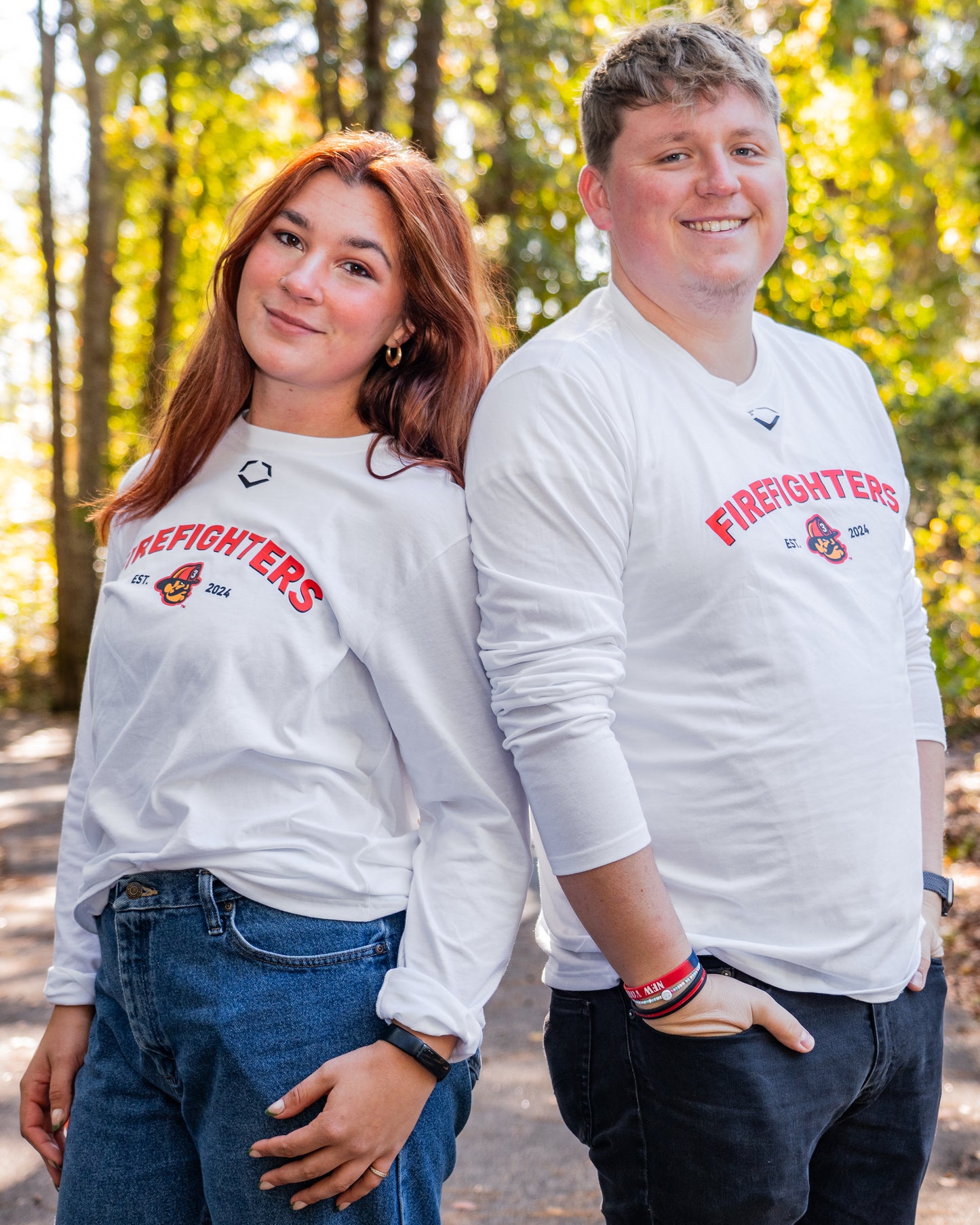 Firefighters EvoShield Long Sleeve Cotton Tee - White