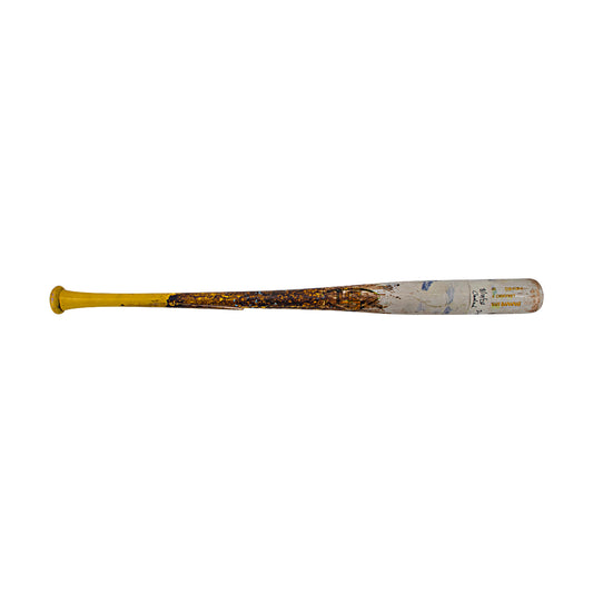 Dan Oberst Broken Game Used Bat from 8/10/2024 at Cleveland