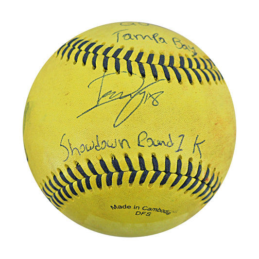 Danny Hosley Savannah Bananas Autographed and Inscribed Game Used Banana Ball from 3/15/25 at Tampa - Showdown Round 1 K