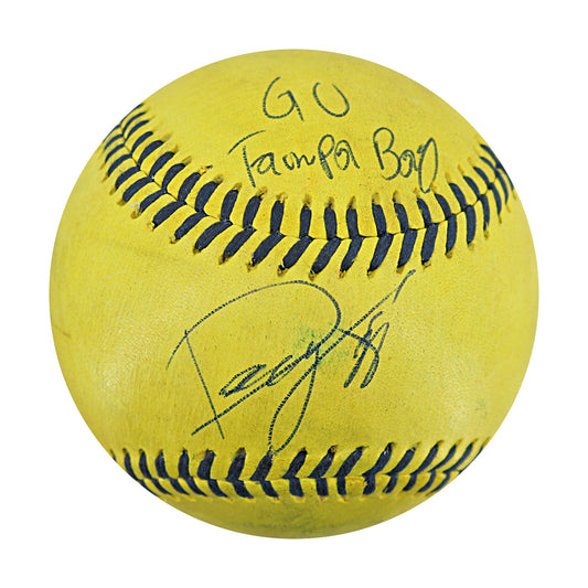 Danny Hosley Savannah Bananas Autographed and Inscribed Game Used Banana Ball from 3/15/25 at Tampa - Top 5 Trick Play