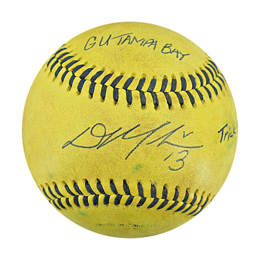 Dalton Mauldin Savannah Bananas Autographed and Inscribed Game Used Banana Ball from 3/15/25 at Tampa - Top 8 Trick Play