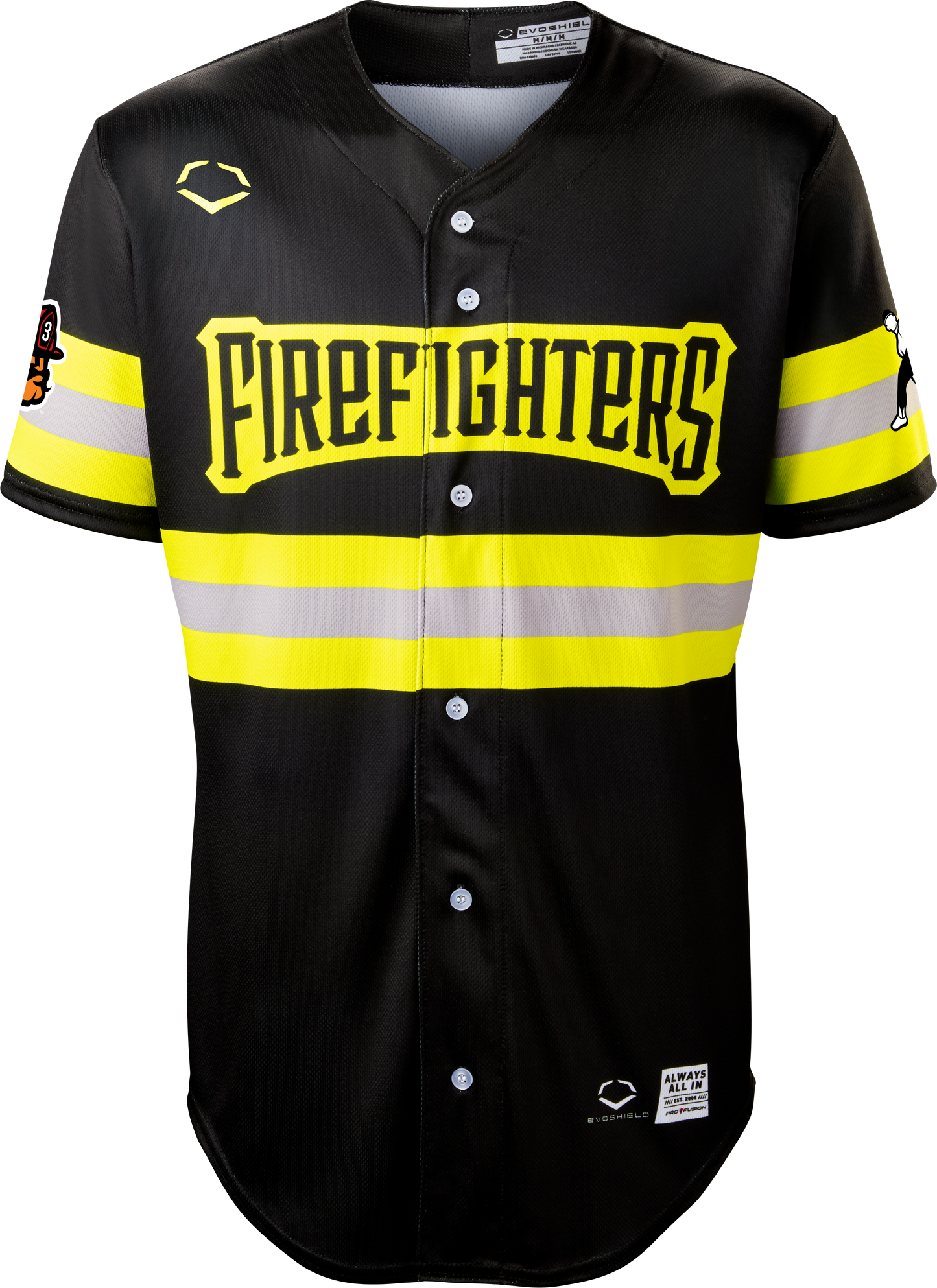 Firefighters BO #911 Evoshield Jersey - Black Reflective