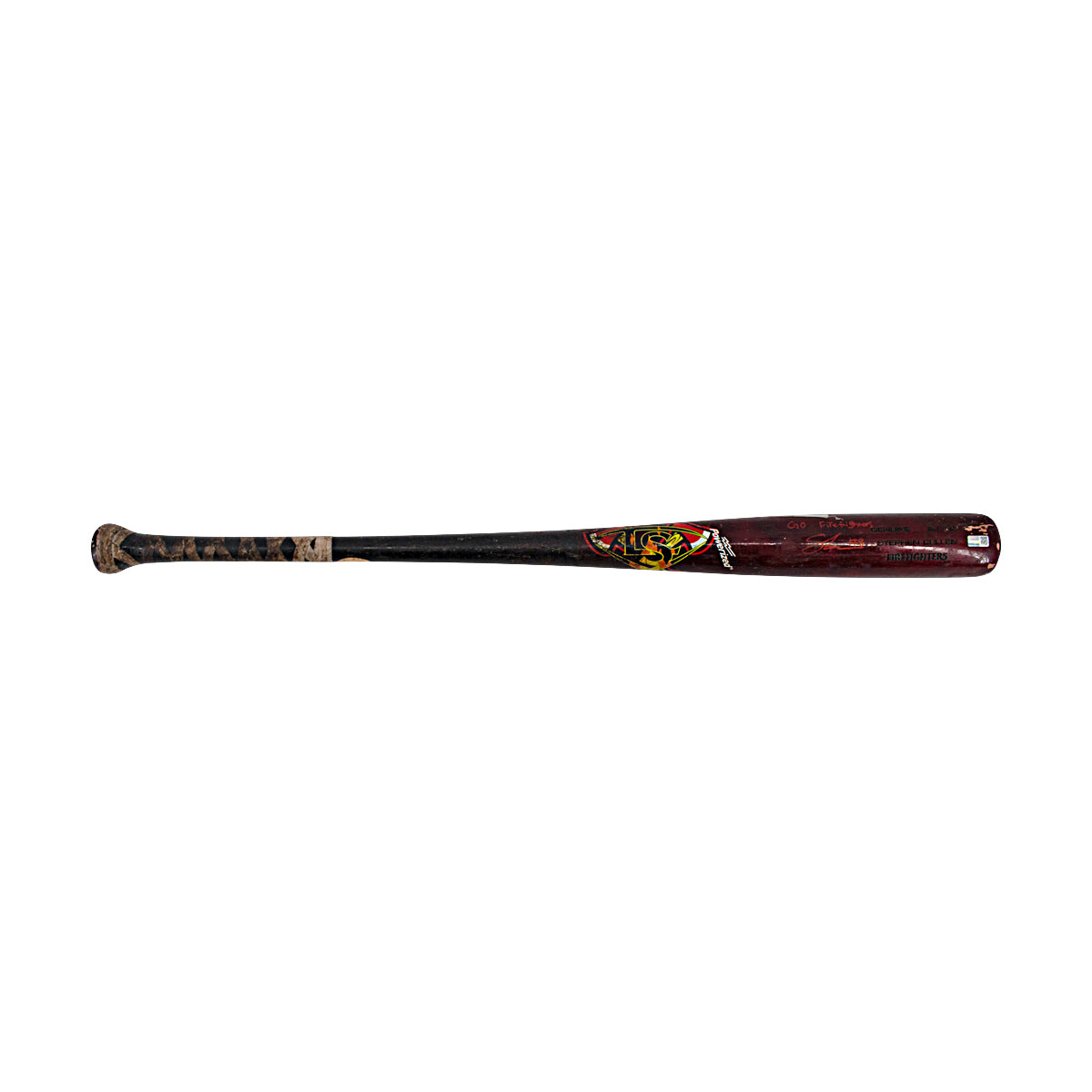 Stephen Cullen Autographed and Inscribed 2024 Game Used Firefighters Bat