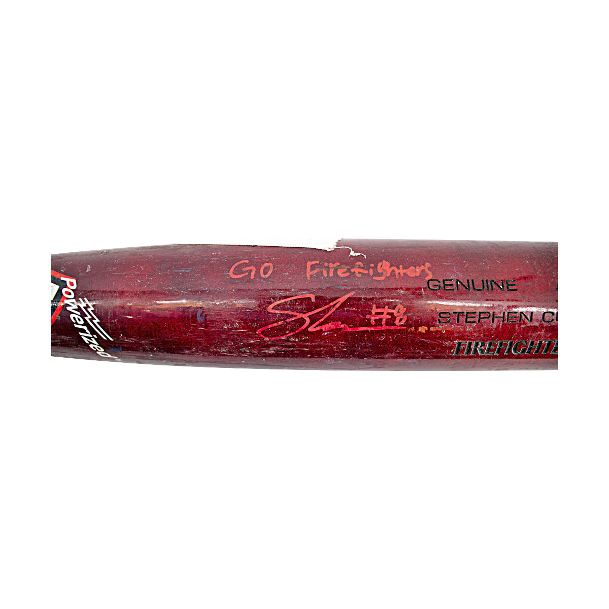 Stephen Cullen Autographed and Inscribed 2024 Game Used Firefighters Bat