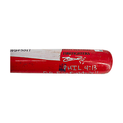 Zach Watson Autographed and Inscribed 2024 Game Used Firefighters Bat