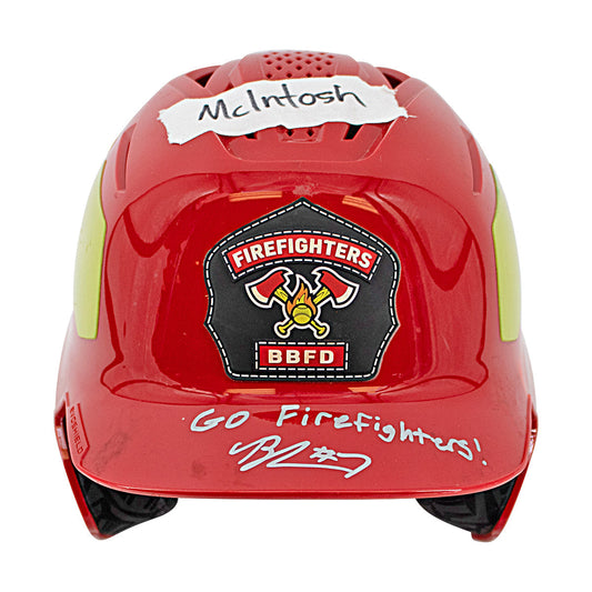 Blaine McIntosh Autographed and Inscribed 2024 Game Worn Firefighters Helmet - Rare!