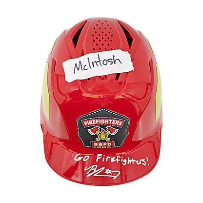Blaine McIntosh Autographed and Inscribed 2024 Game Worn Firefighters Helmet - Rare!
