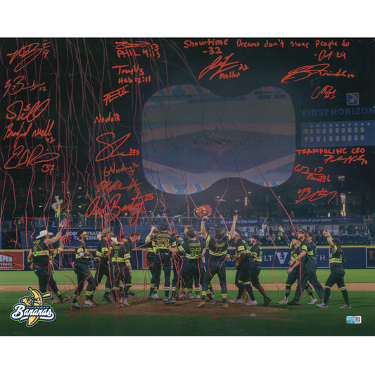 Firefighters Team Signed 16x20 Photograph 2024 at Houston Minute Maid Park