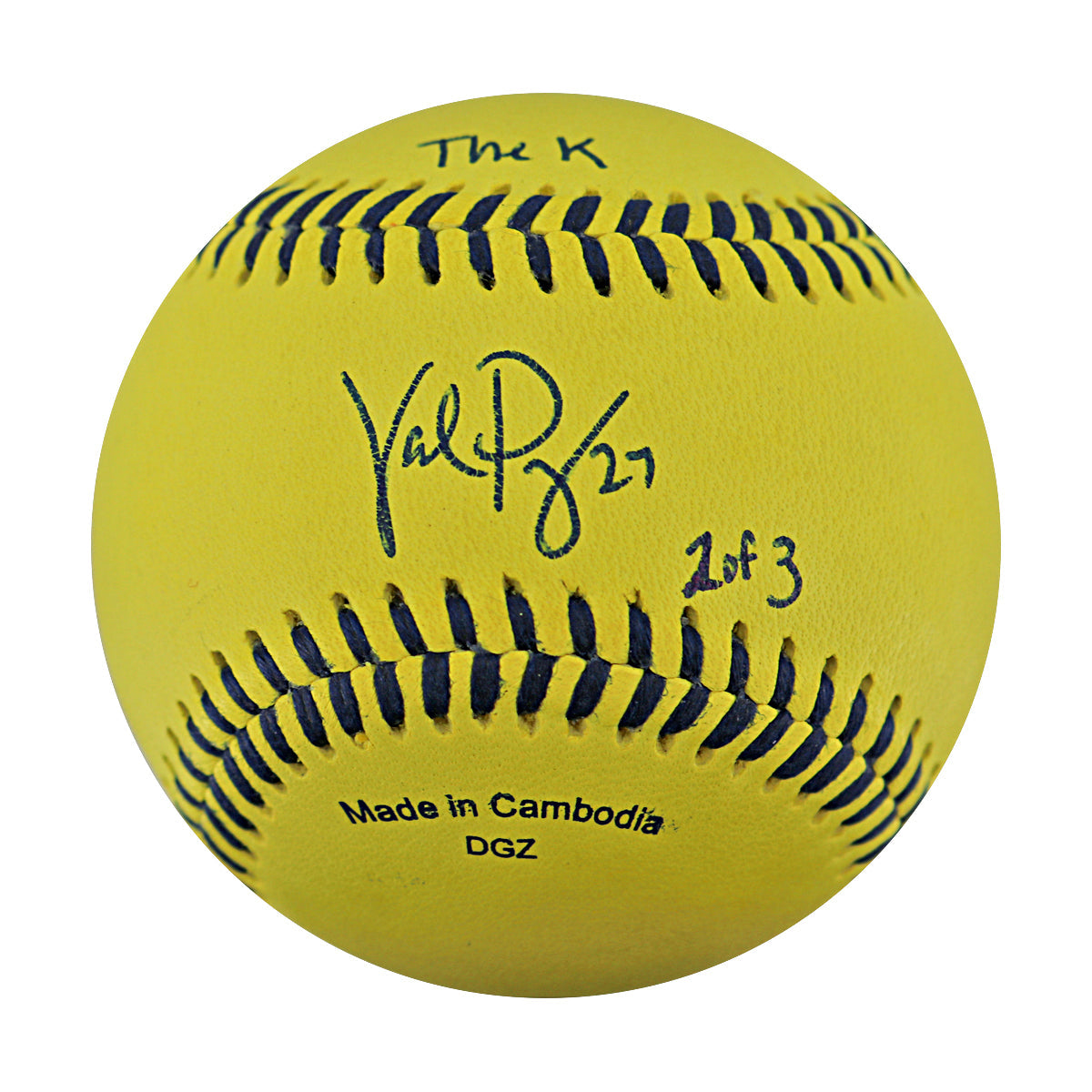 Val Perez Signed Inscribed Game Used Banana Ball 5.24.25 Kauffman Stadium-2