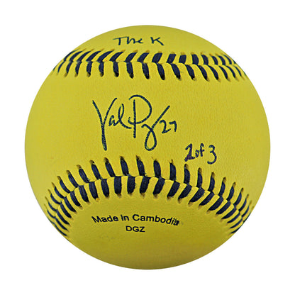 Val Perez Signed Inscribed Game Used Banana Ball 5.24.25 Kauffman Stadium-2