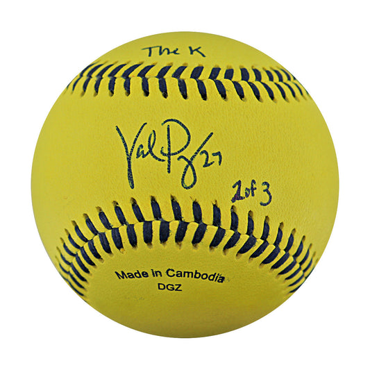 Val Perez Signed Inscribed Game Used Banana Ball 5.24.25 Kauffman Stadium-2