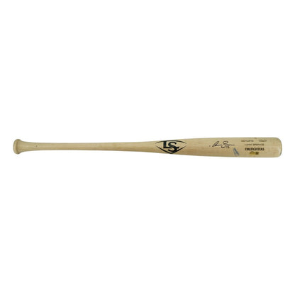Liam Spence Firefighters Autographed Game Used LS Genuine H324 Bat