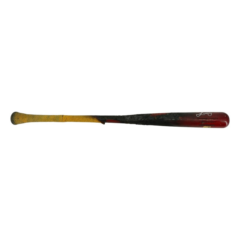 Logan Lacey Firefighters Autographed Game Used LS Genuine C271 Bat
