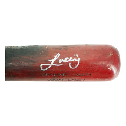 Logan Lacey Firefighters Autographed Game Used LS Genuine C271 Bat