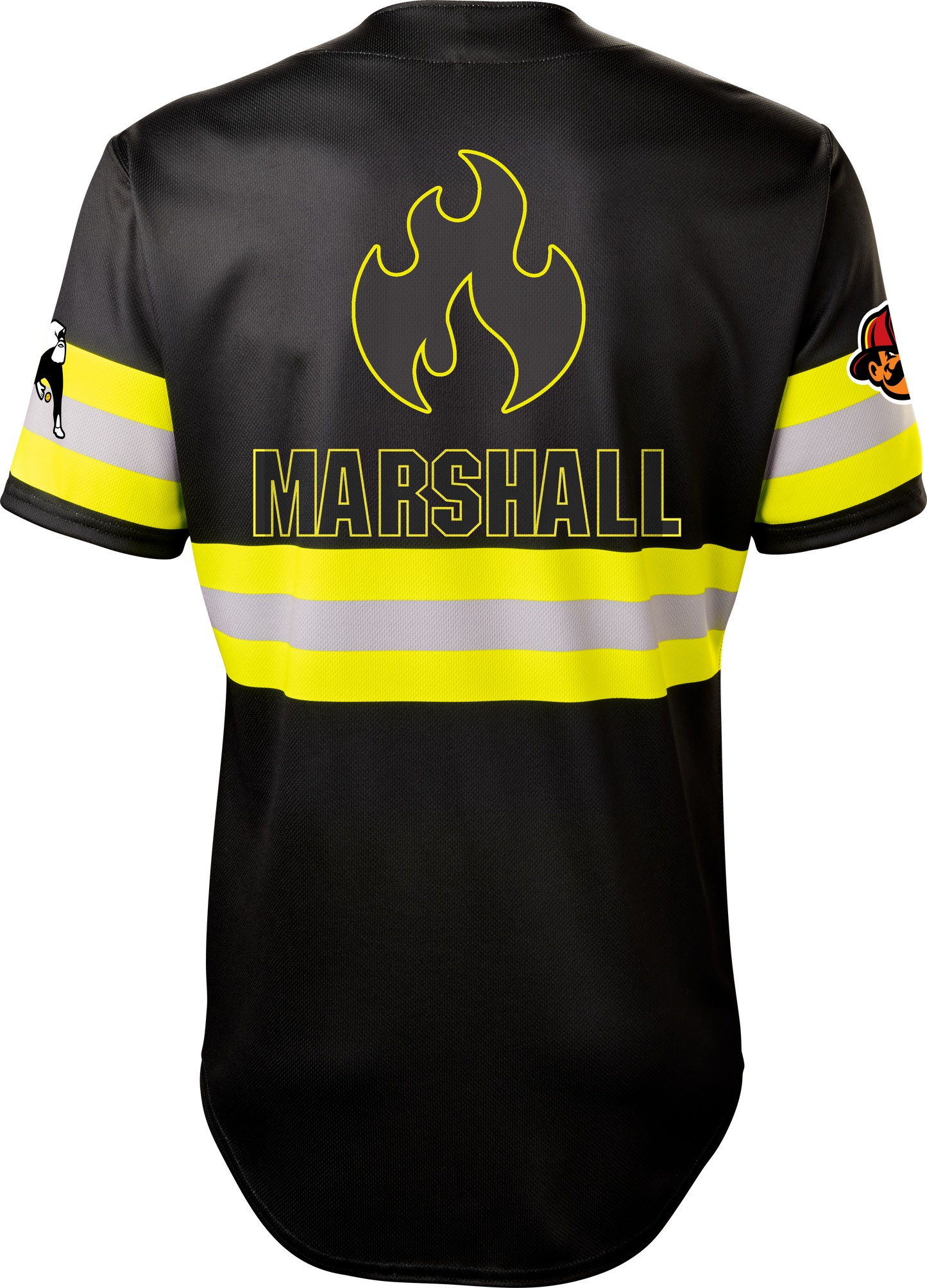 Firefighters Marshall Shill #FIRE Evoshield Jersey - Black Reflective